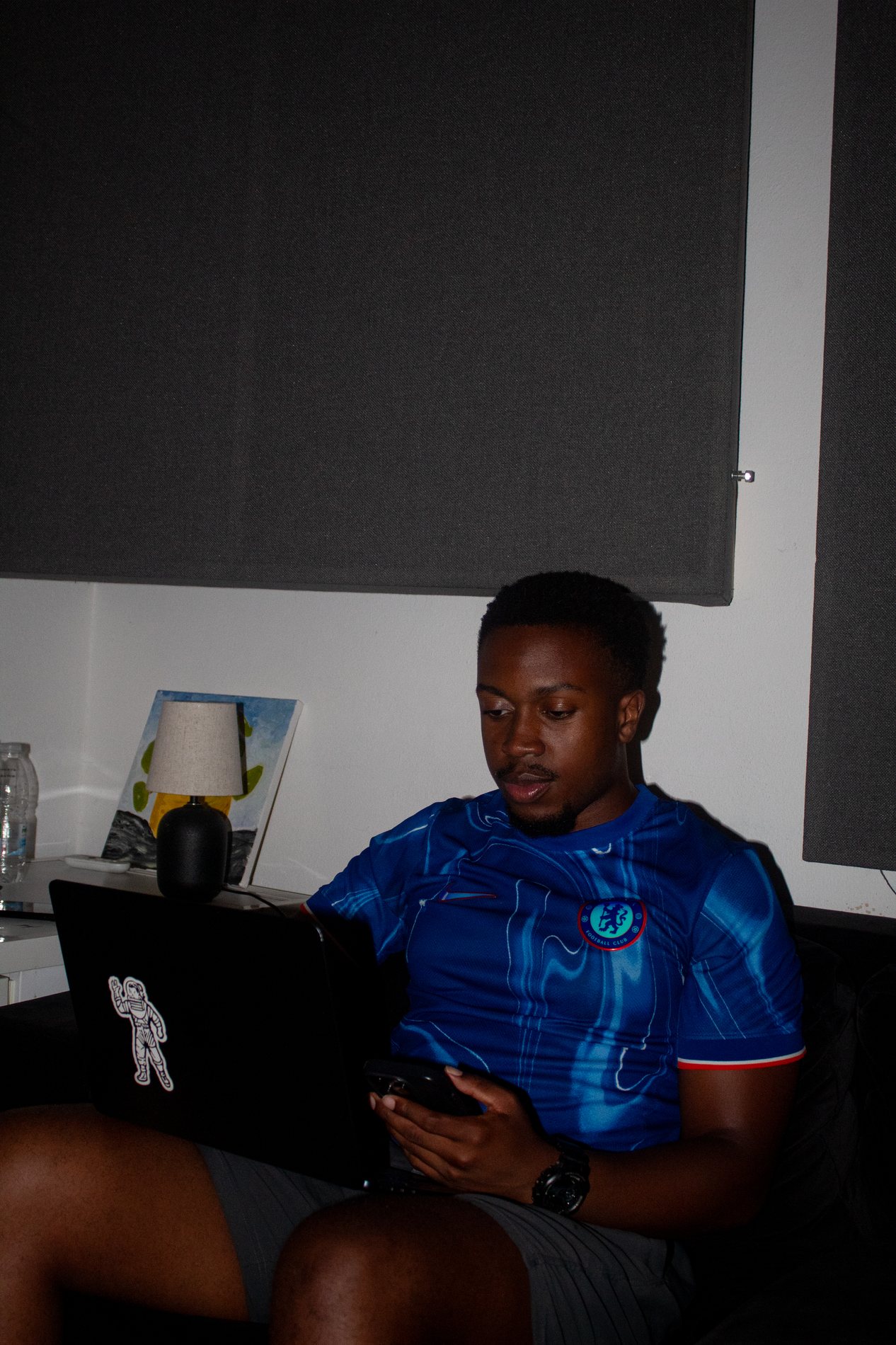 Taps working in the studio